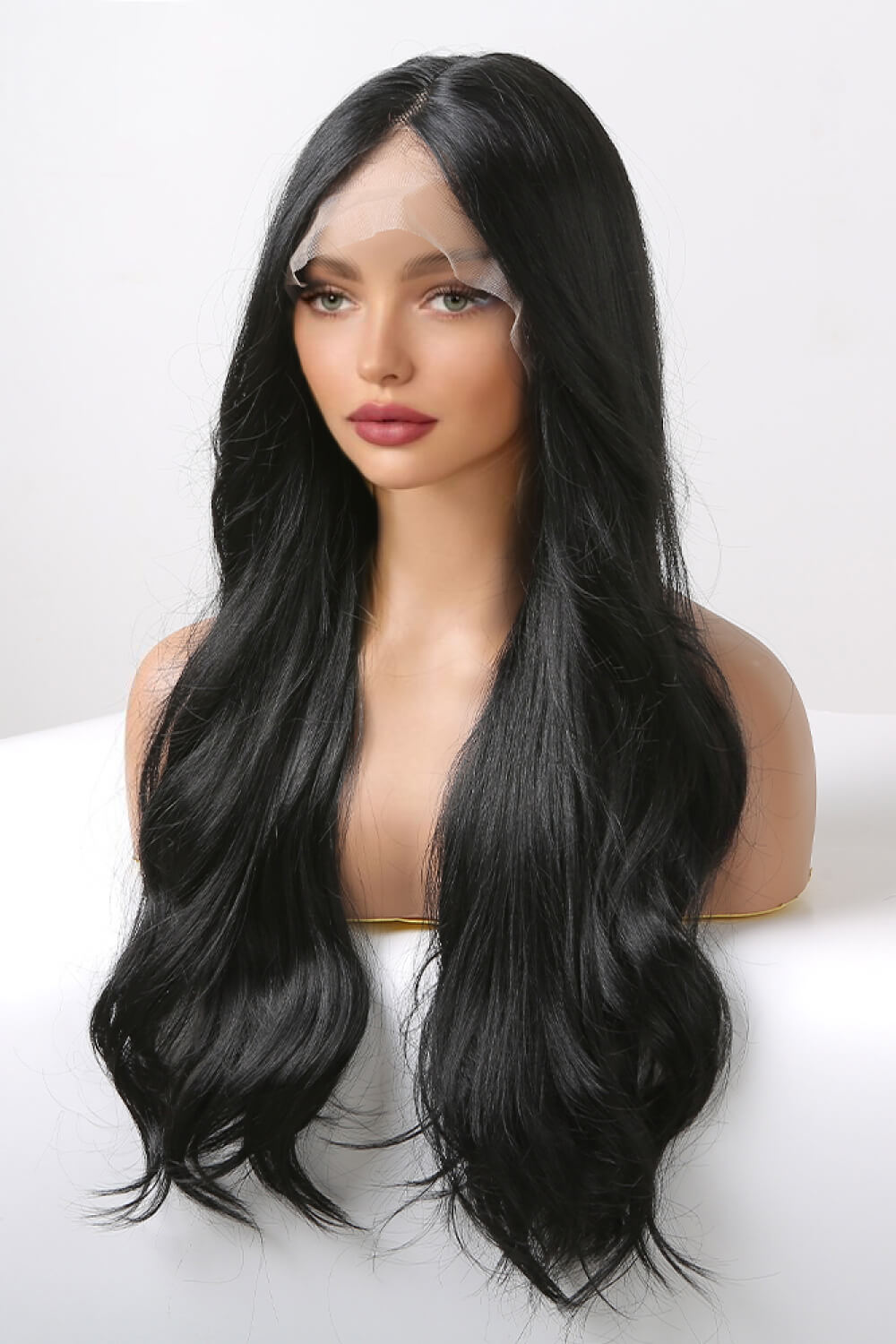 13*2" Lace Front Wigs Synthetic Long Wavy 24" 150% Density