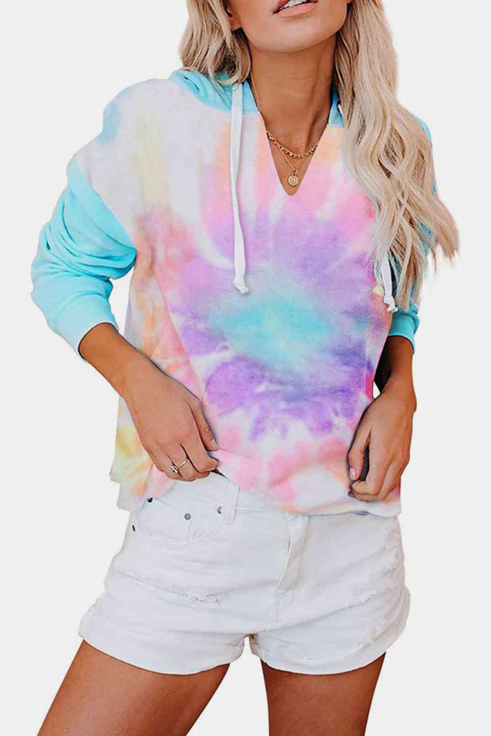 Tie-Dye Drawstring Hoodie