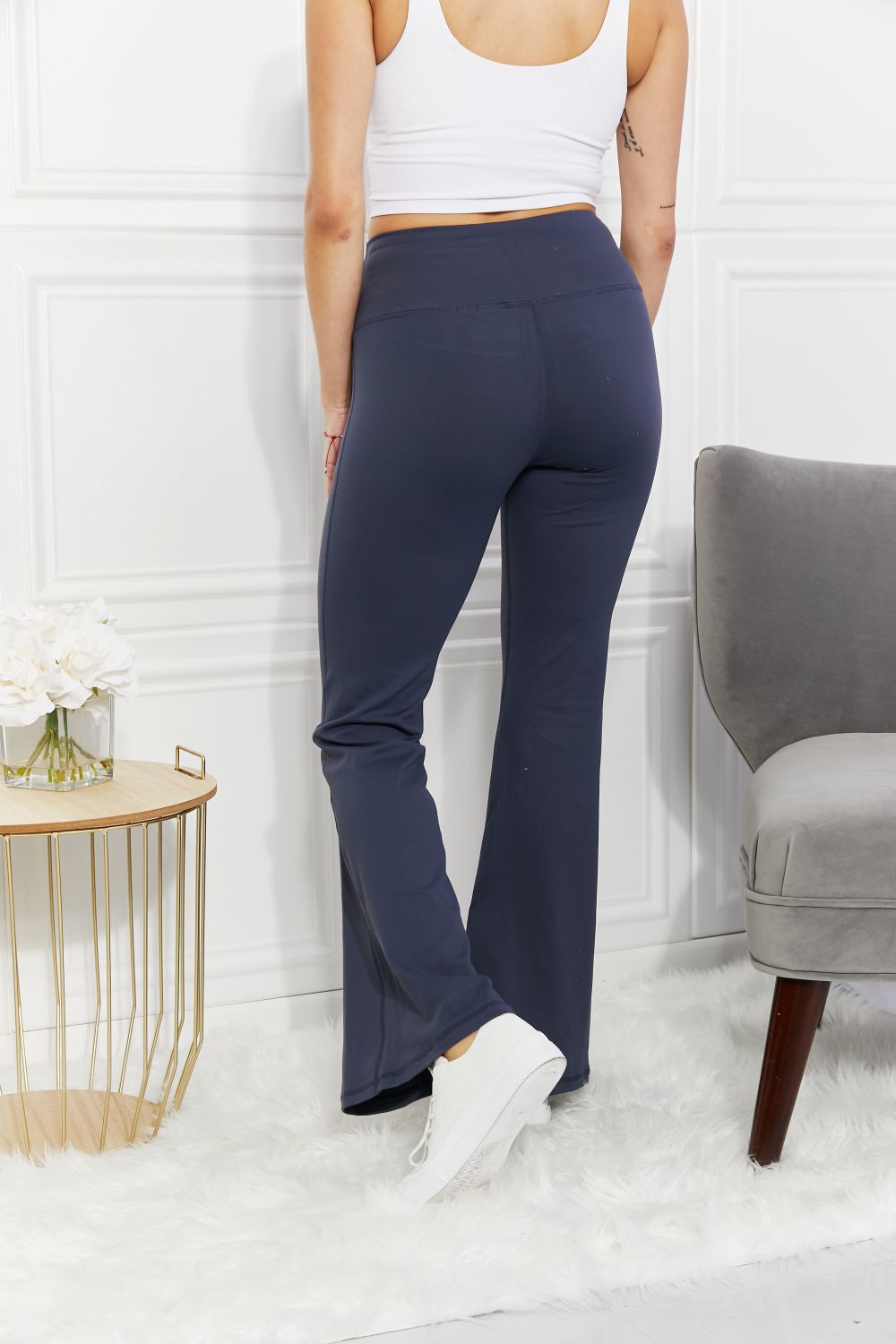 Yelete Full Size Taking Leaps Active Flare Yoga Pants