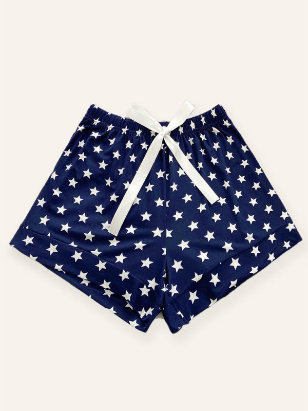 Women's Knitted Casual Comfort Star Short Pajama Pants