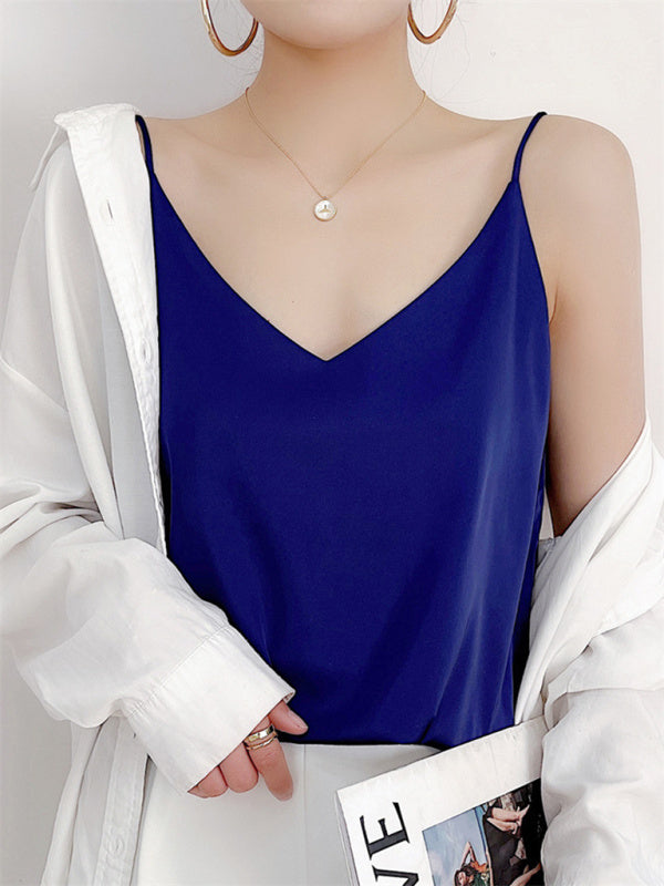 Women's Solid Color Satin Camisole