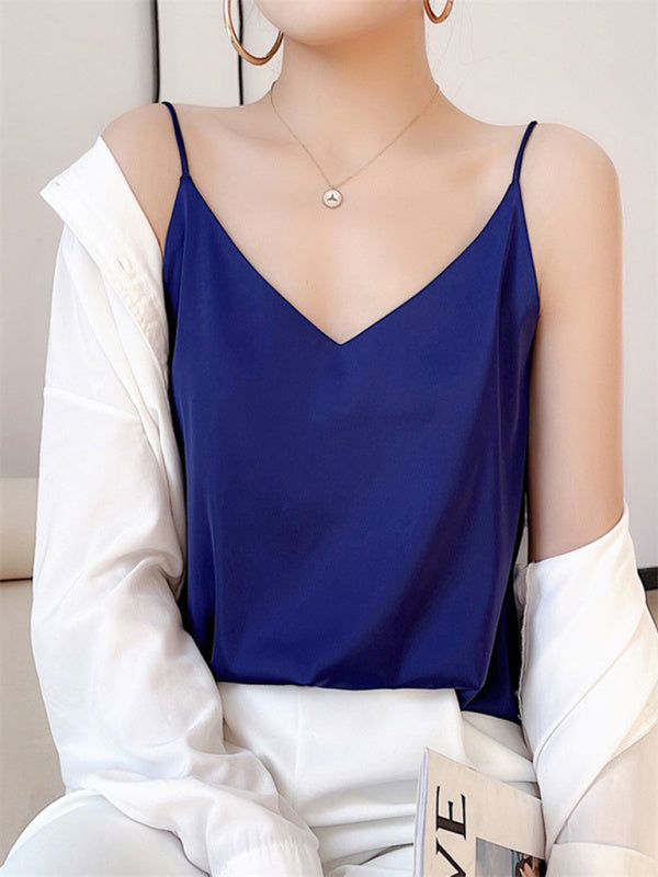 Women's Solid Color Satin Camisole