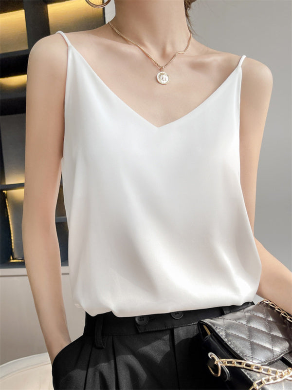 Women's Solid Color Satin Camisole