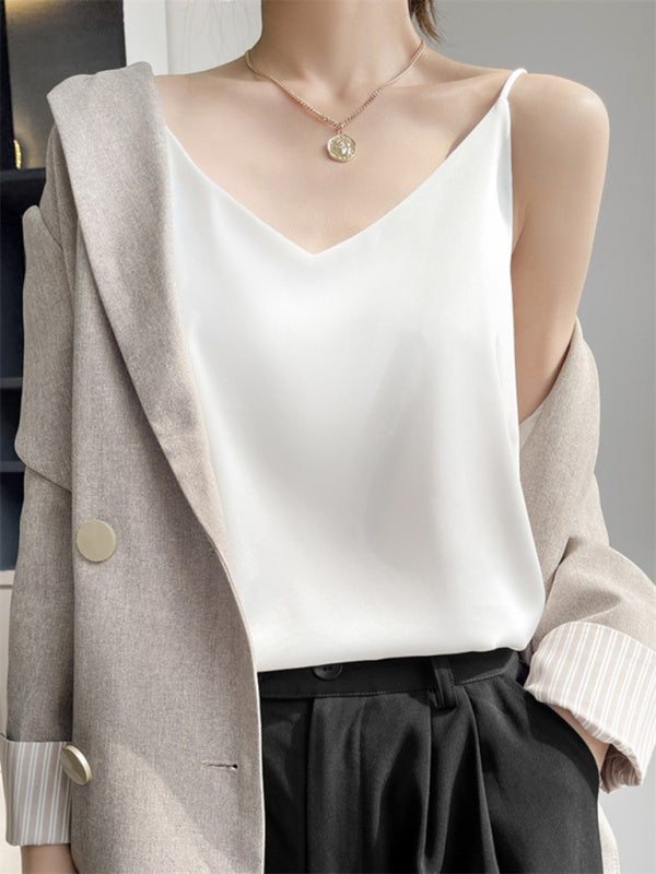 Women's Solid Color Satin Camisole